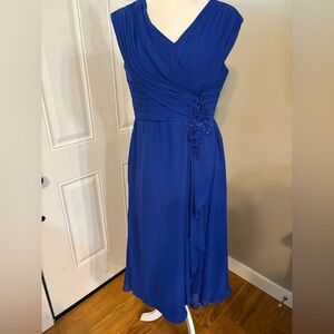 Chic Royal Blue Midi Dress